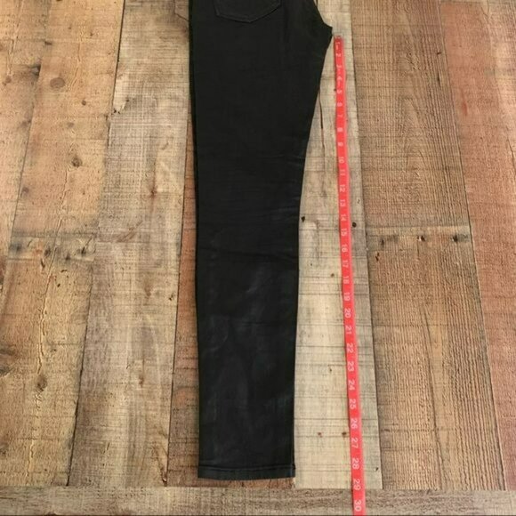 Zara womens size 2 faux leather black skinny jeans - Picture 6 of 10